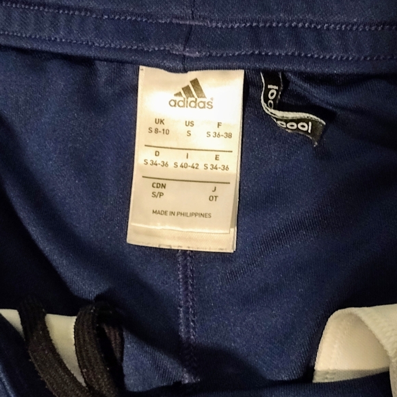 ADIDAS 3 Stripe Track Joggers Navy Red Gold - Picture 5 of 10